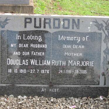 PURDON Douglas William 1910-1976 &amp; Ruth Marjorie 1916-2005