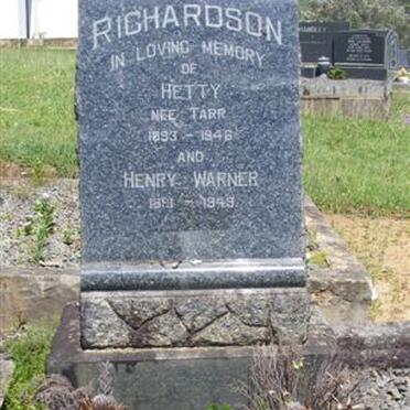 RICHARDSON Henry Warner 1891-1949 &amp; Hetty TARR 1893-1946 :: RICHARDSON C. John W. 1959-2009