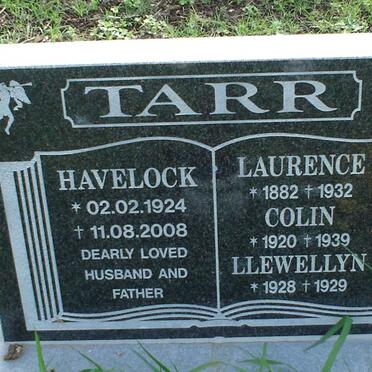 TARR Havelock 1924-2008 :: TARR Laurence 1882-1932 :: TARR Colin 1920-1939, Llewellyn 1928-1929
