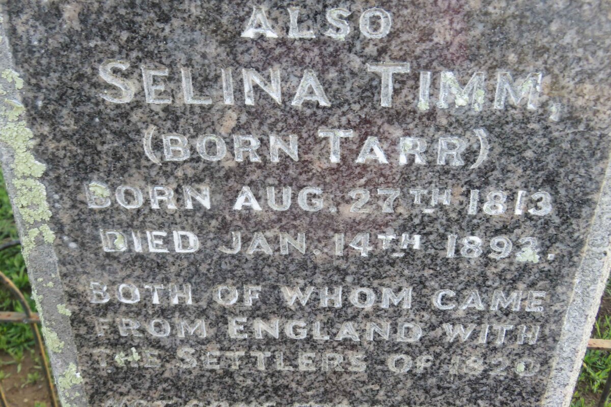 TIMM Edward 1806-1886 &amp; Selina TARR 1813-1893