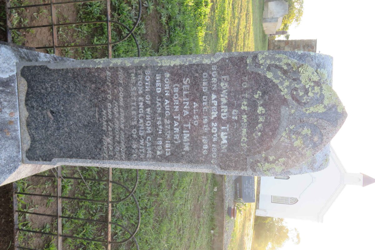 TIMM Edward 1806-1886 &amp; Selina TARR 1813-1893