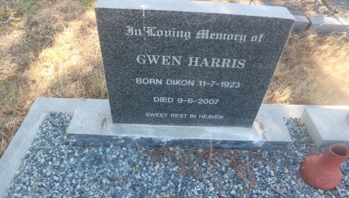 HARRIS Gwen nee DIXON 1923-2007