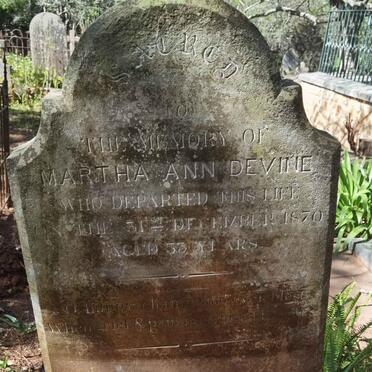DEVINE Martha Ann -1870