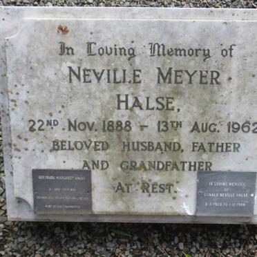 HALSE Neville Meyer 1888-1962 &amp; Gertrude Margaret :: HALSE Donald Neville 1920-1986