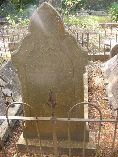 HAYES Sarah Gordon -1889