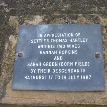 HARTLEY plaque