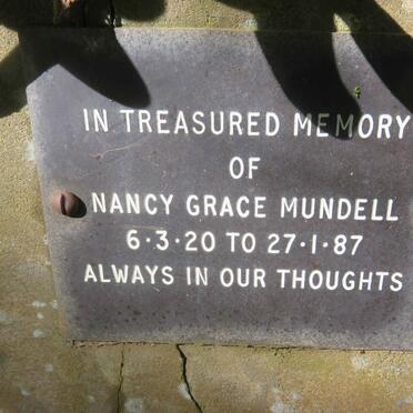 MUNDELL Nancy Grace 1920-1987