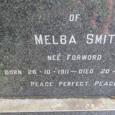 SMIT Melba nee FORWARD 1911-1987
