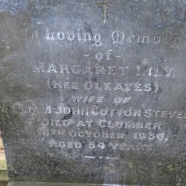 STEVENS Margaret Lily nee GLEAVES -1936