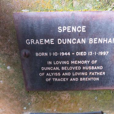 SPENCE Graeme Duncan Benham 1944-1997