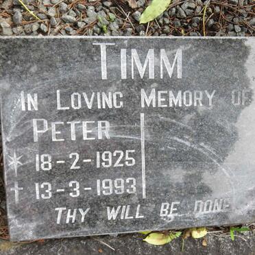 TIMM Peter 1925-1993