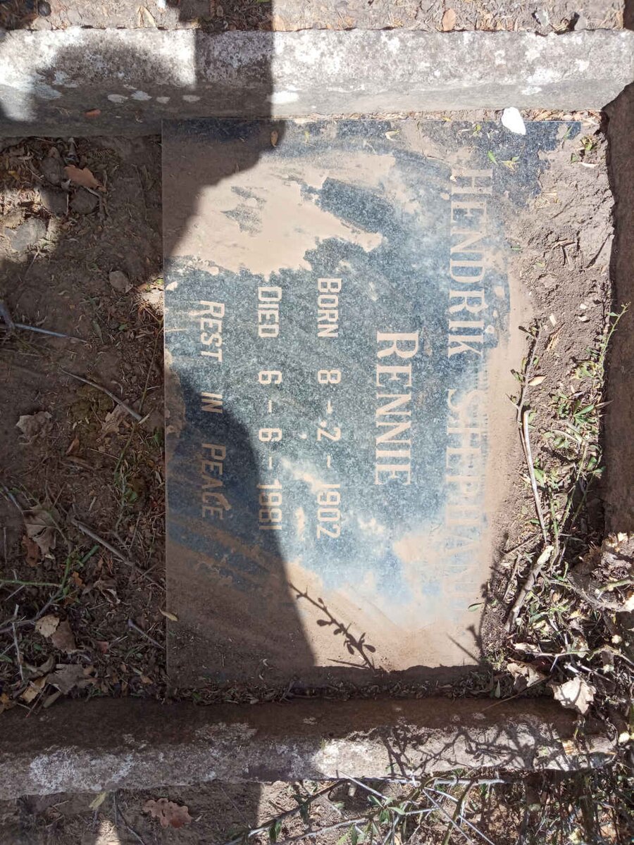 RENNIE Hendrik Stephanus 1902-1981