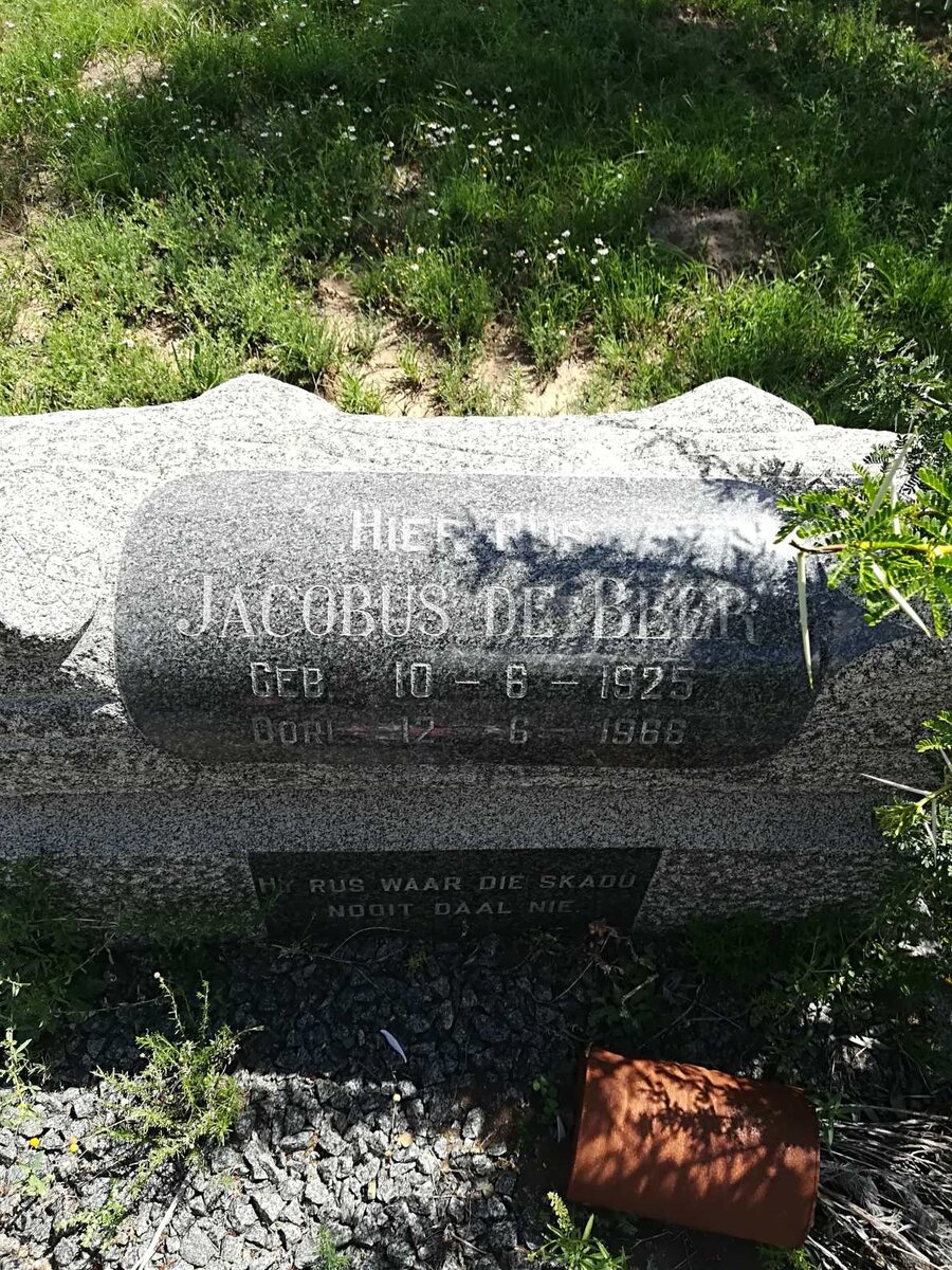 BEER Jacobus, de 1925-1966 &amp; Anna Catherina MARAIS 1929-2006