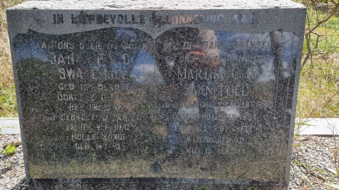 SWANEPOEL Jan A.P.C. 1872-1955 &amp; Martha G.C. 1880-1954