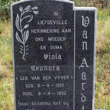 AARDT Viola Leonora, van nee VAN DER VYVER 1910-1992