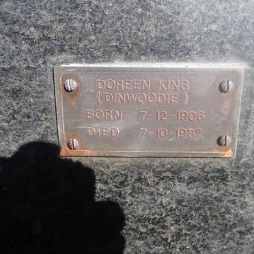 KING Doreen DINWOODIE 1906-1982