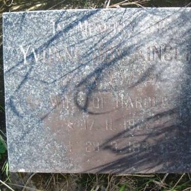 AINSLIE Yvonne Joy nee EYLES 1922-1991