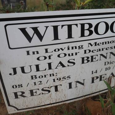 WITBOOI Julias Benneii 1955-2015