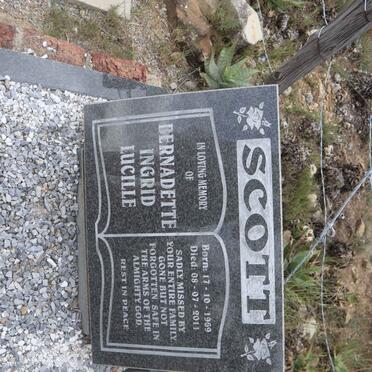 SCOTT Bernadette Ingrid Lucille 1969-2011