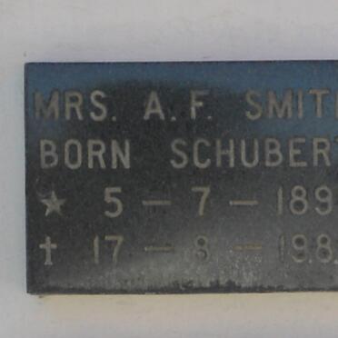 SMITH A.F. nee SCHUBERT 1899-1985