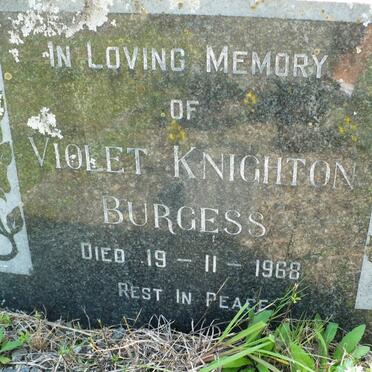 BURGESS Violet Knighton -1968