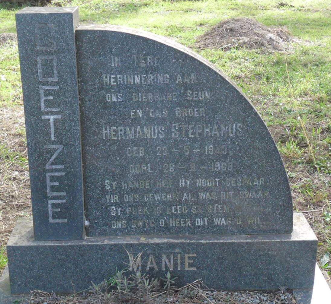 COETZEE Hermanus Stephanus 1943-1969