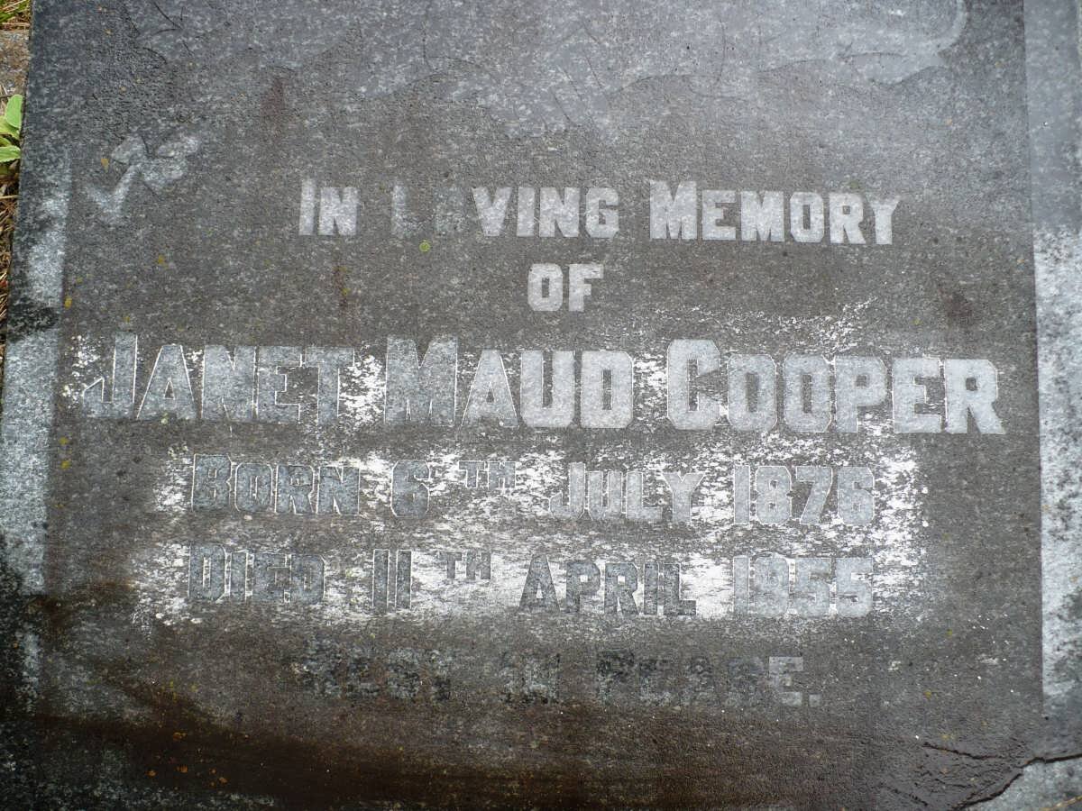 COOPER Janet Maud 1876-1955