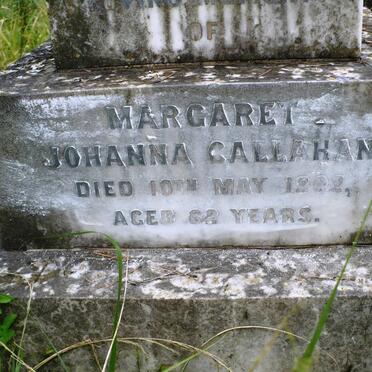 CALLAHAN Margaret Johanna -1902