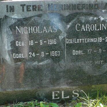 ELS Nicholaas 1916-1963 &amp; Carolina LOTTERING 1921-1984