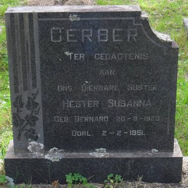 GERBER Hester Susanna nee BERNARD 1923-951