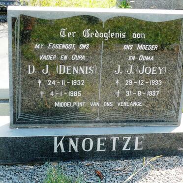 KNOETZE D.J. 1932-1985 &amp; J.J. 1933-1997