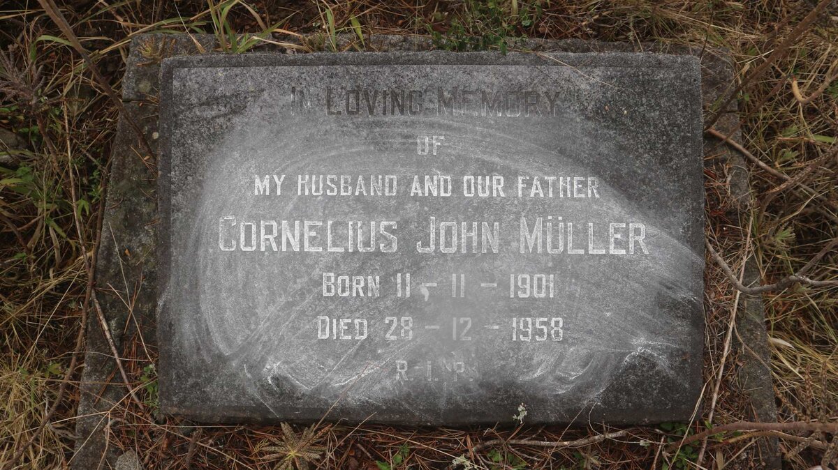 MULLER Cornelius John 1901-1958