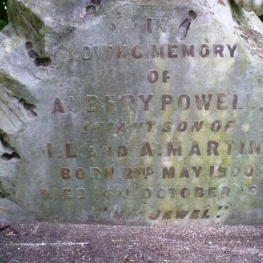 MARTIN Aubrey Powell 1900-1901