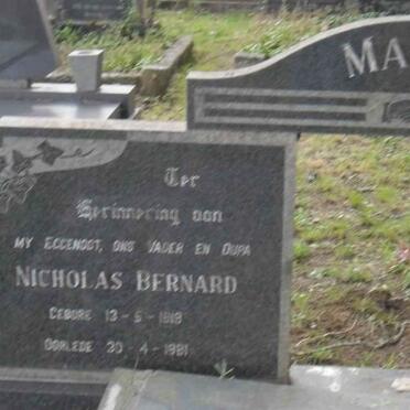 MARAIS Nicholas Bernard 1919-1981