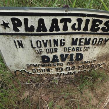 PLAATJIES David 1945-?