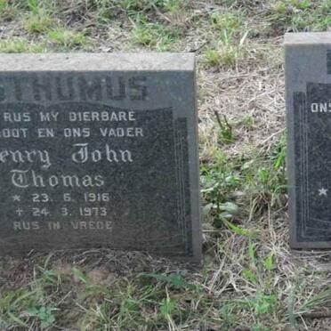 POSTHUMUS Henry John Thomas 1916-1973 &amp; Alida Johanna Liza DU PLESSIS 1934