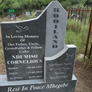 ROOILAND Ndumiso Cornelious 1955-2018