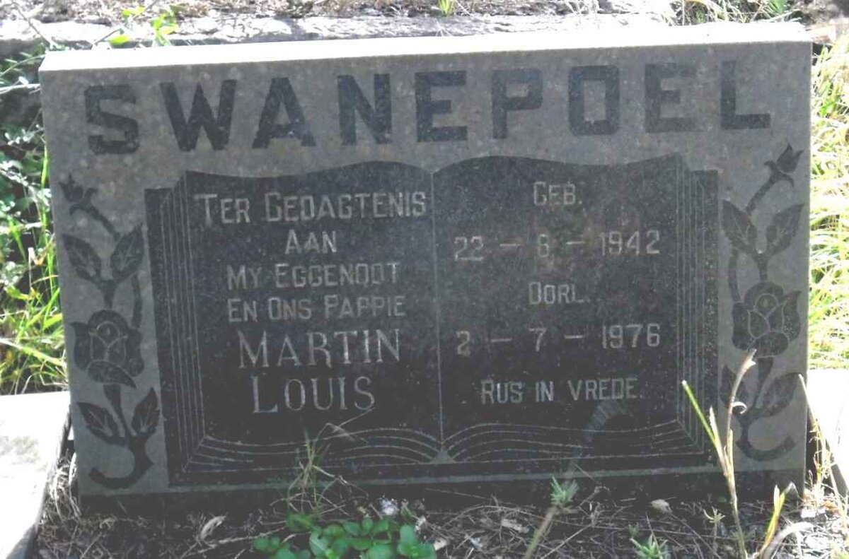 SWANEPOEL Martin Louis 1942-1976
