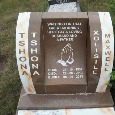 THSONA Xolisile Maxwell 1957-2013