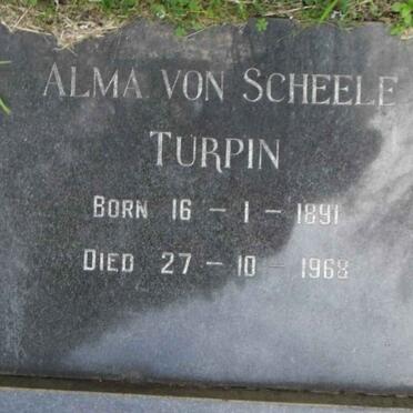 TURPIN Alma Von Scheele 1891-1968