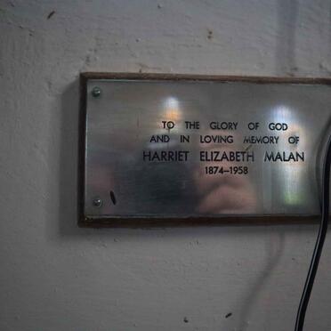 MALAN Harriet Elizabeth 1874-1958
