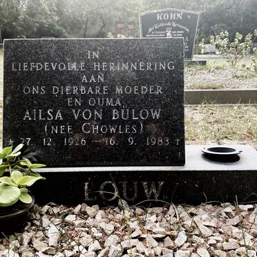 LOUW Ailsa Von Bulow nee CHOWLES 1926-1983