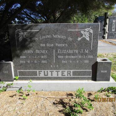 FUTTER John Henry 1875-1966 &amp; Elizabeth J.M. BESSINGER 1886-1981