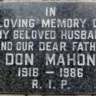 MAHON Don 1918-1986