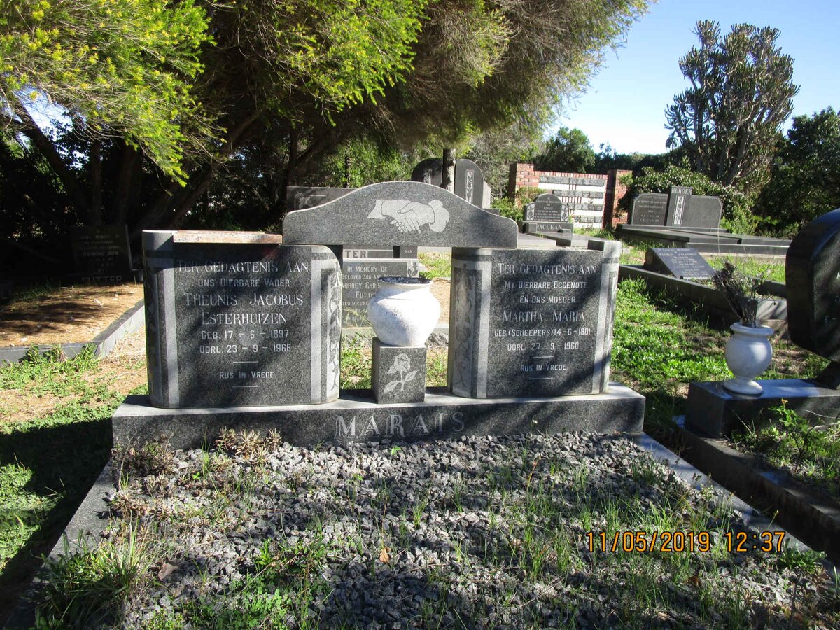 MARAIS Theunis Jacobus Esterhuizen 1897-1966 &amp; Martha Maria SCHEEPERS 1901-1960