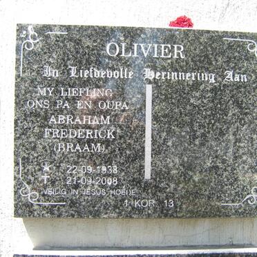 OLIVIER Abraham Frederick 1938-2008