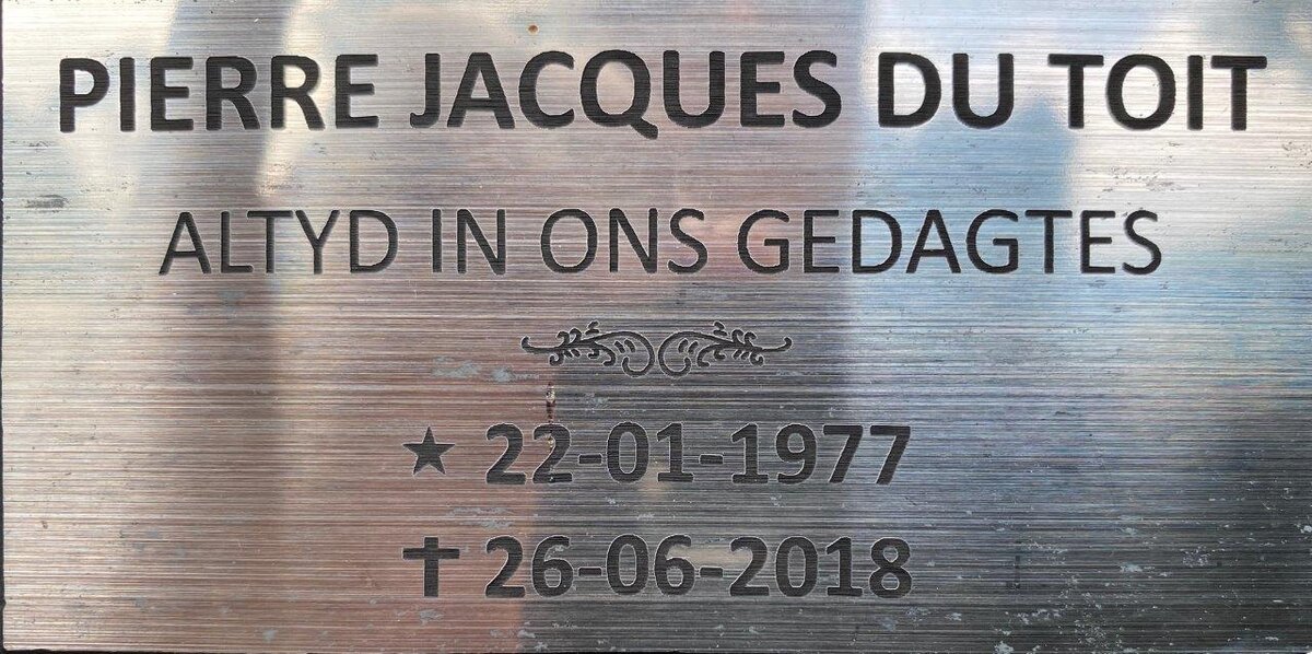 TOIT Pierre Jacques, du 1977-2018