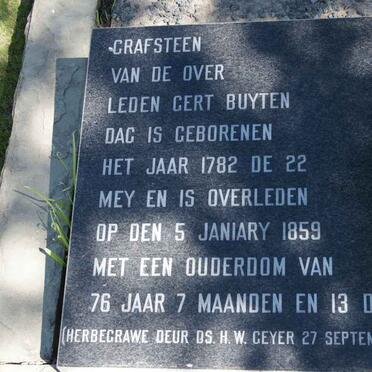 BUYTENDAG Gert 1782-1859