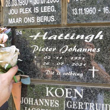 HATTINGH Pieter Johannes 1951-2021