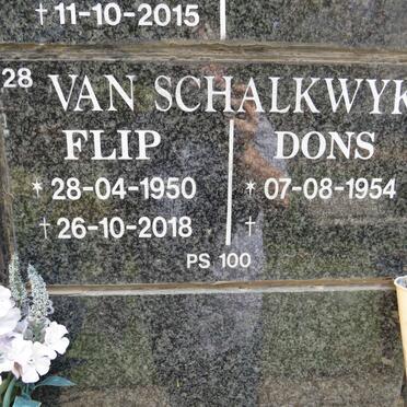 SCHALKWYK Flip, van 1950-2018 &amp; Dons 1954-